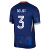 Camisola Holanda De Ligt 3 Homen Equipamento 2ª Euro 2024